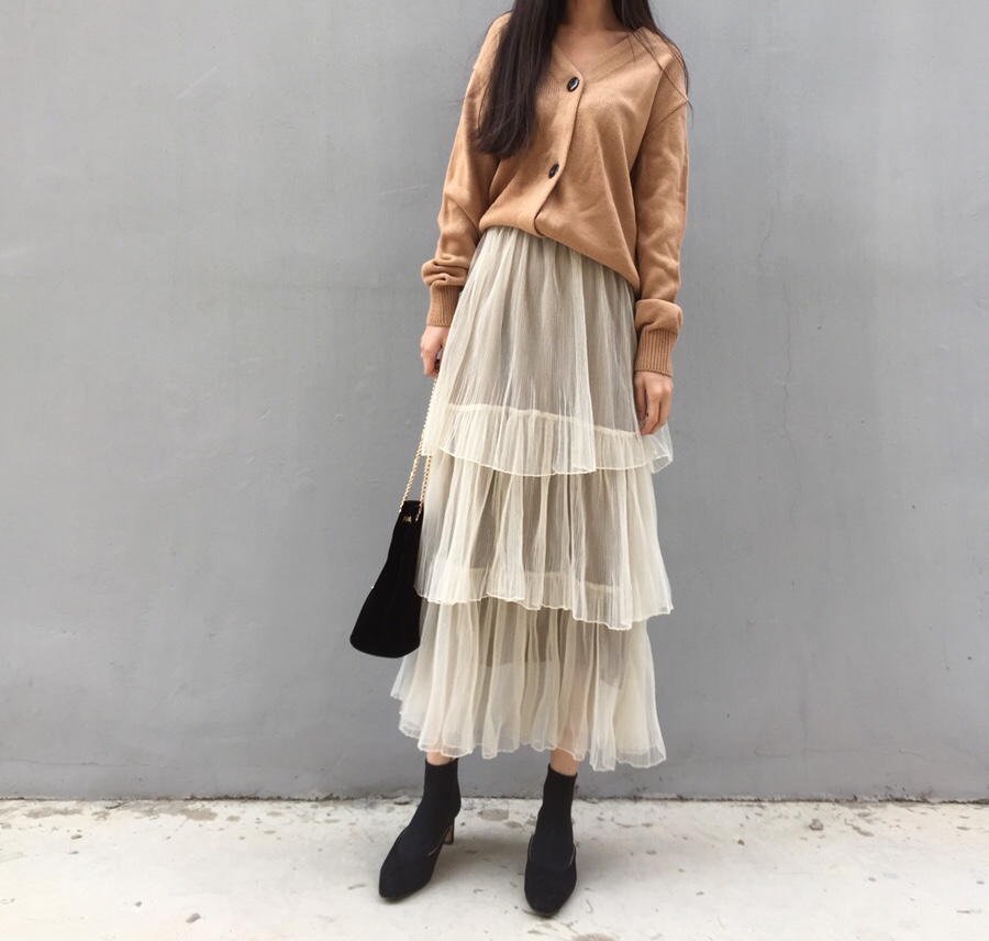 Chiffon Canvas Long Skirt tnlvs tnlvhstmzjxm tnlvh