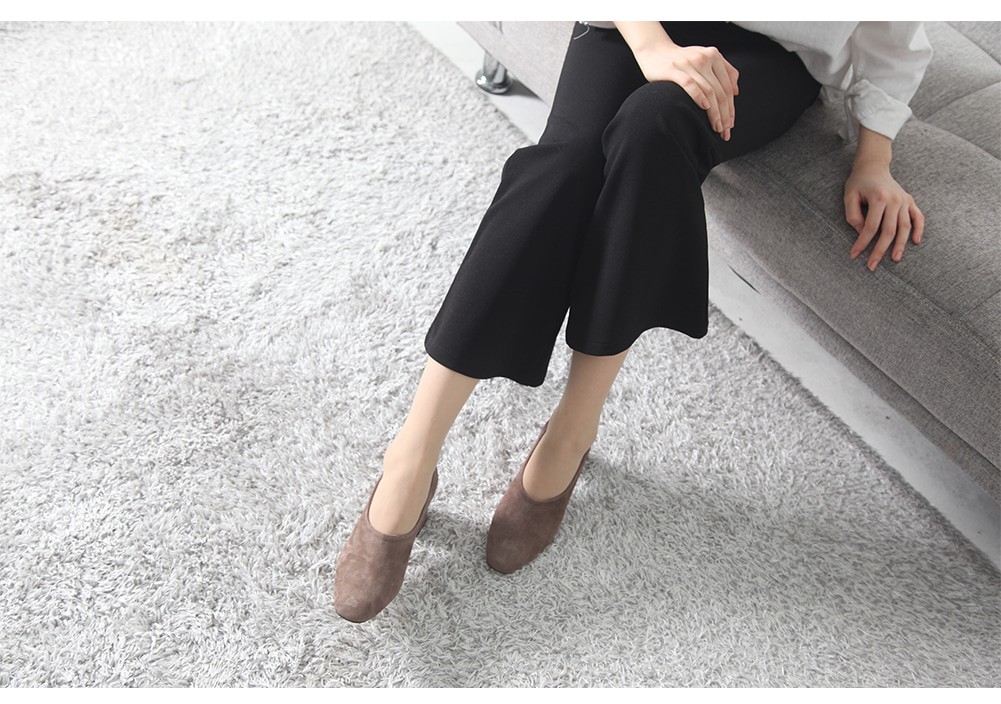Simple Suede Midsole Heel 6cm Pumps Shoes