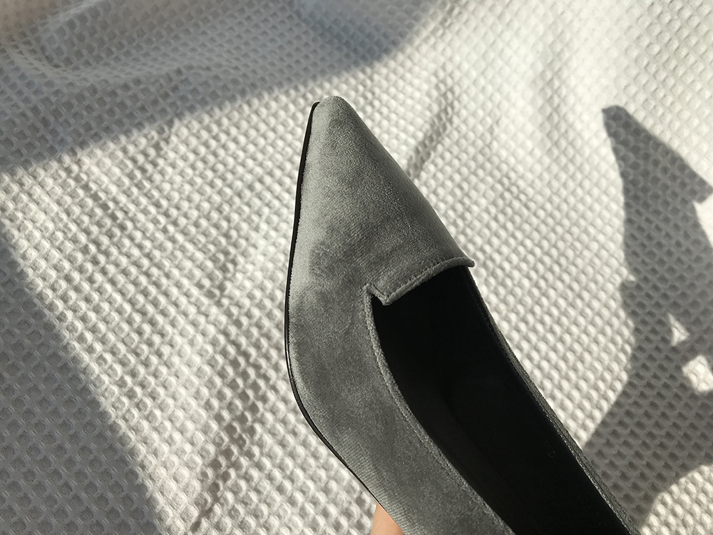 Velvet winter stiletto 5cm, 7cm middle heel shoes 