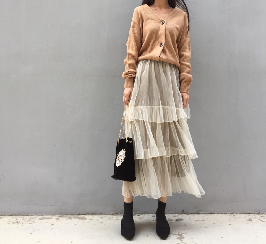 Chiffon Canvas Long Skirt tnlvs tnlvhstmzjxm tnlvh