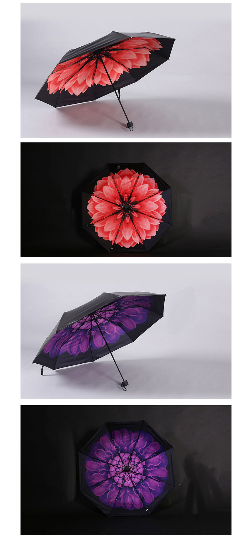 Mini Umbrella Flower Ultraviolet UV protection 3 s