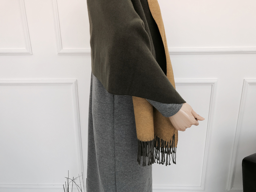 Muffler Two-sided color Cashmere shawl Women shawl