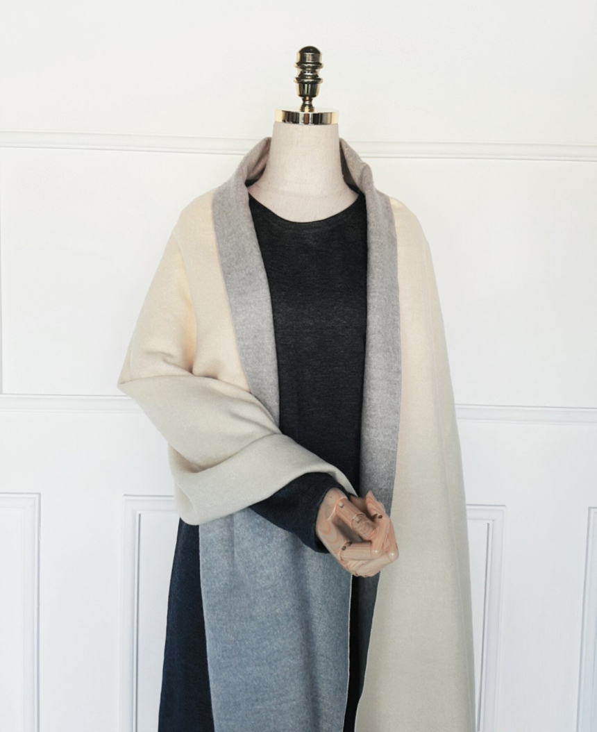 Muffler Two-sided color Cashmere shawl Women shawl