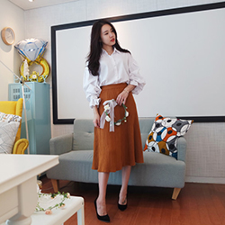 Golgi Knit A-Line Long Skirt Modern Unique Sensiti