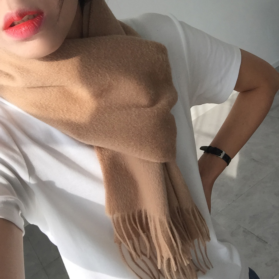 100% muffler 5color wool 100 acne wool shawl woman