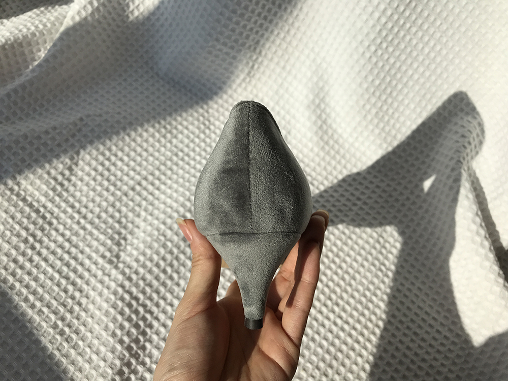 Velvet winter stiletto 5cm, 7cm middle heel shoes 