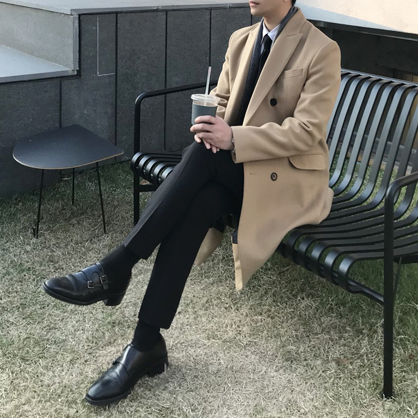 lapel touch muffler men shawl winter classic