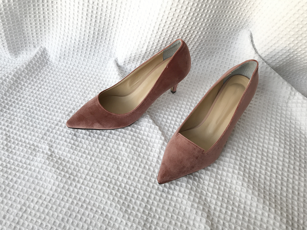 Velvet winter stiletto 5cm, 7cm middle heel shoes 