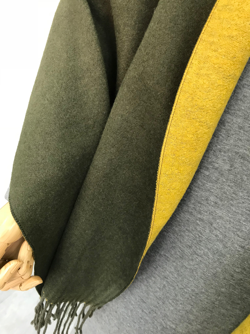 Muffler Two-sided color Cashmere shawl Women shawl