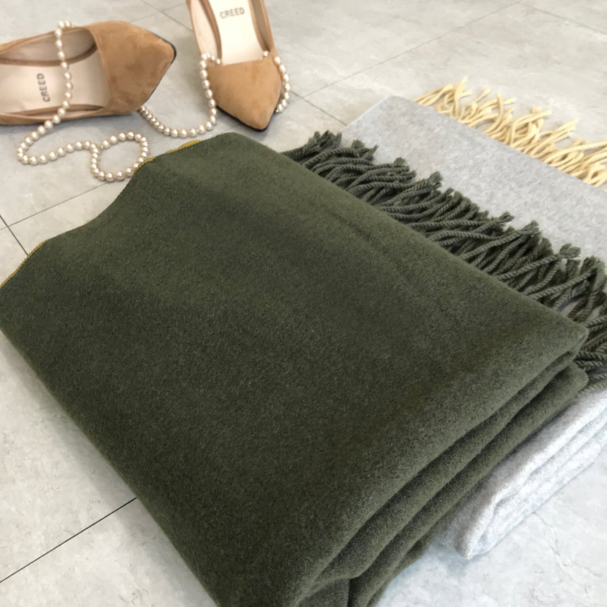 Muffler Two-sided color Cashmere shawl Women shawl