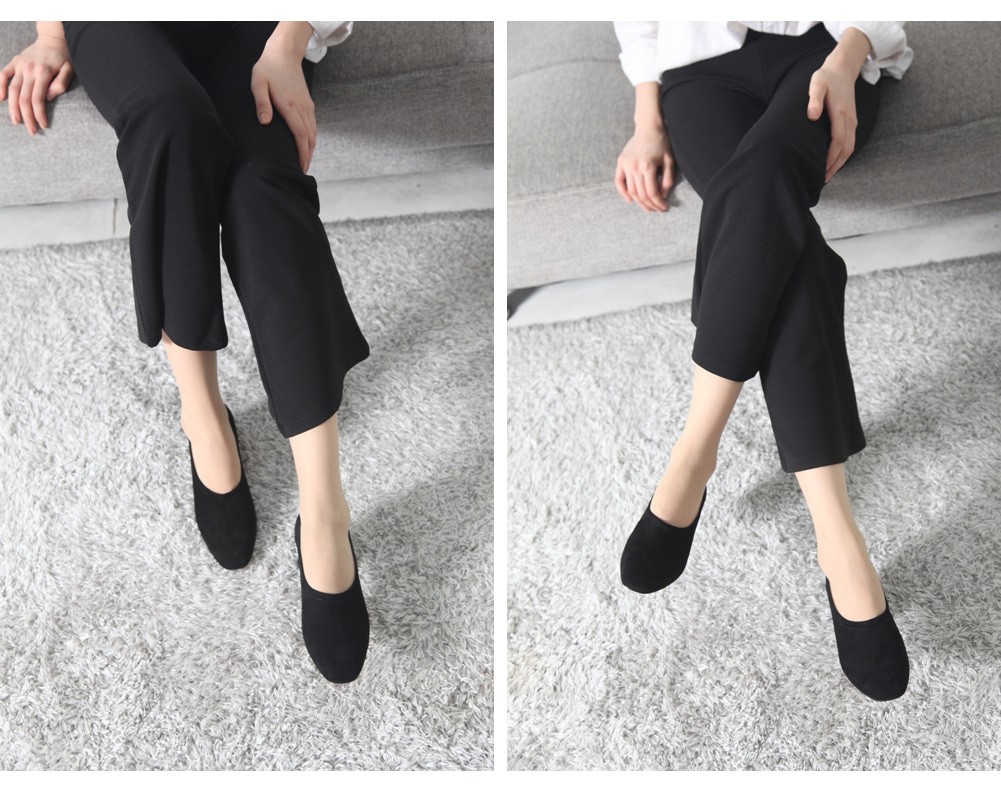 Simple Suede Midsole Heel 6cm Pumps Shoes