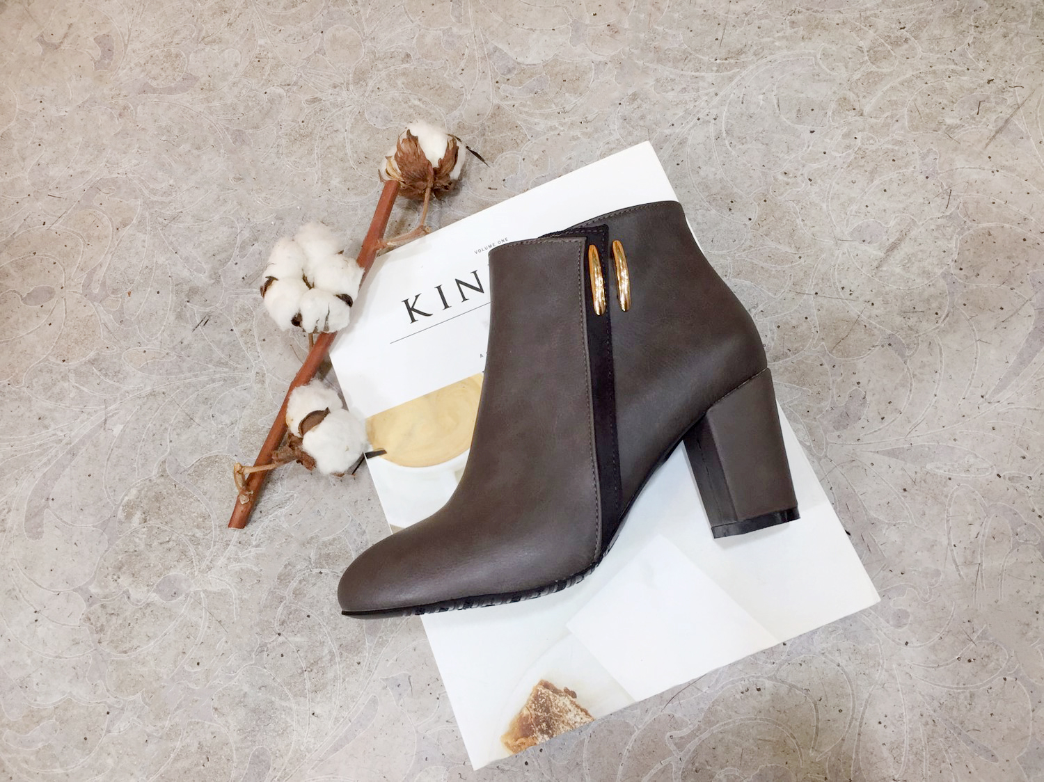 7cm Eyes Feet Comfortable Suede Leather Combinatio