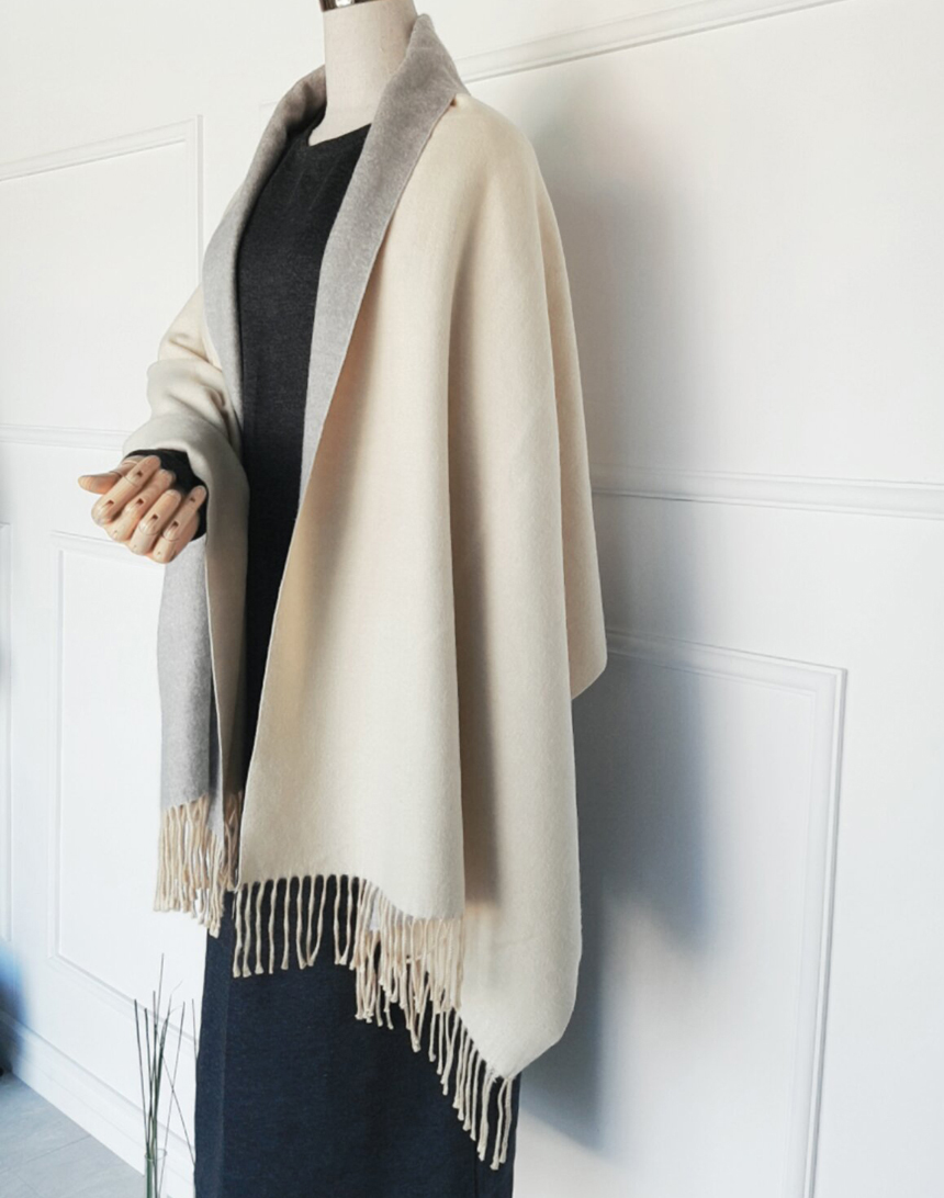 Muffler Two-sided color Cashmere shawl Women shawl