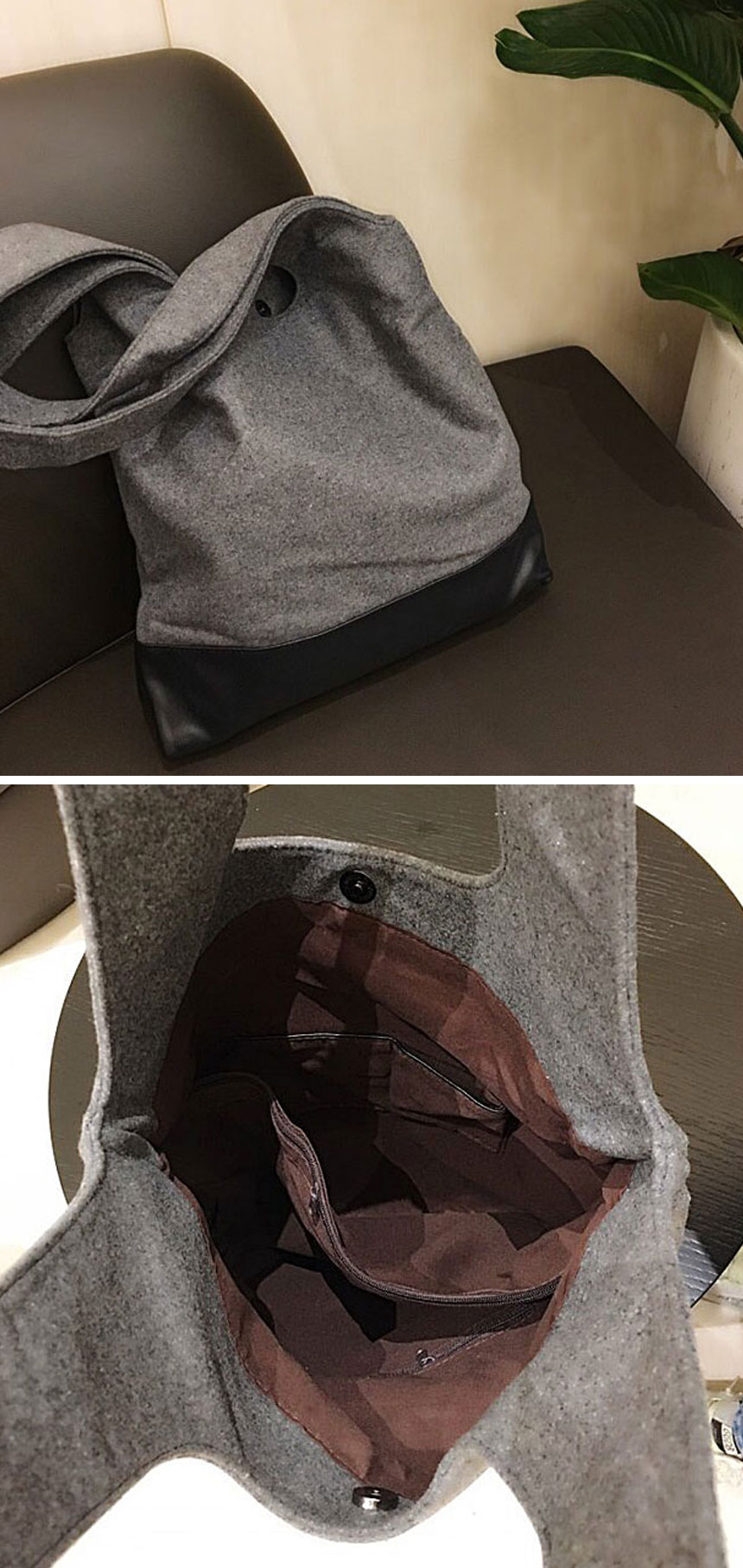 Wool Winter Eco Bag Unisex Shoulder Bag Light Casu