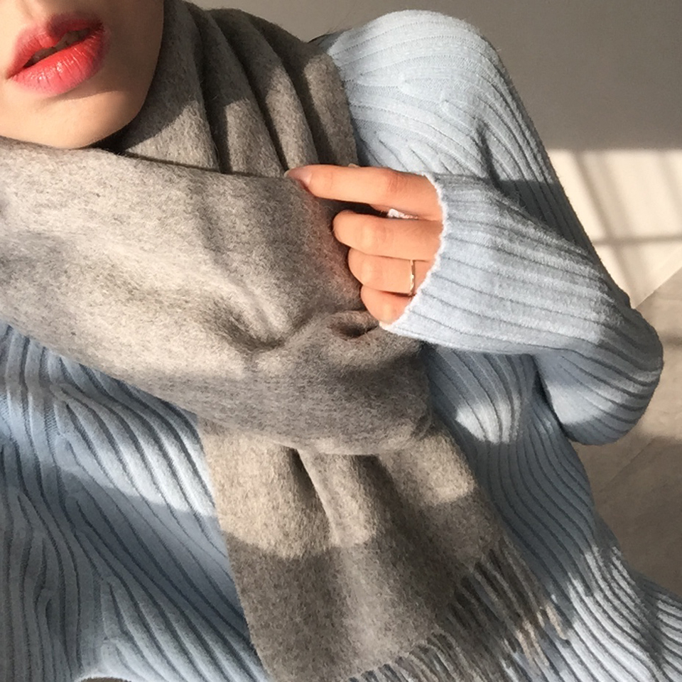 100% muffler 5color wool 100 acne wool shawl woman
