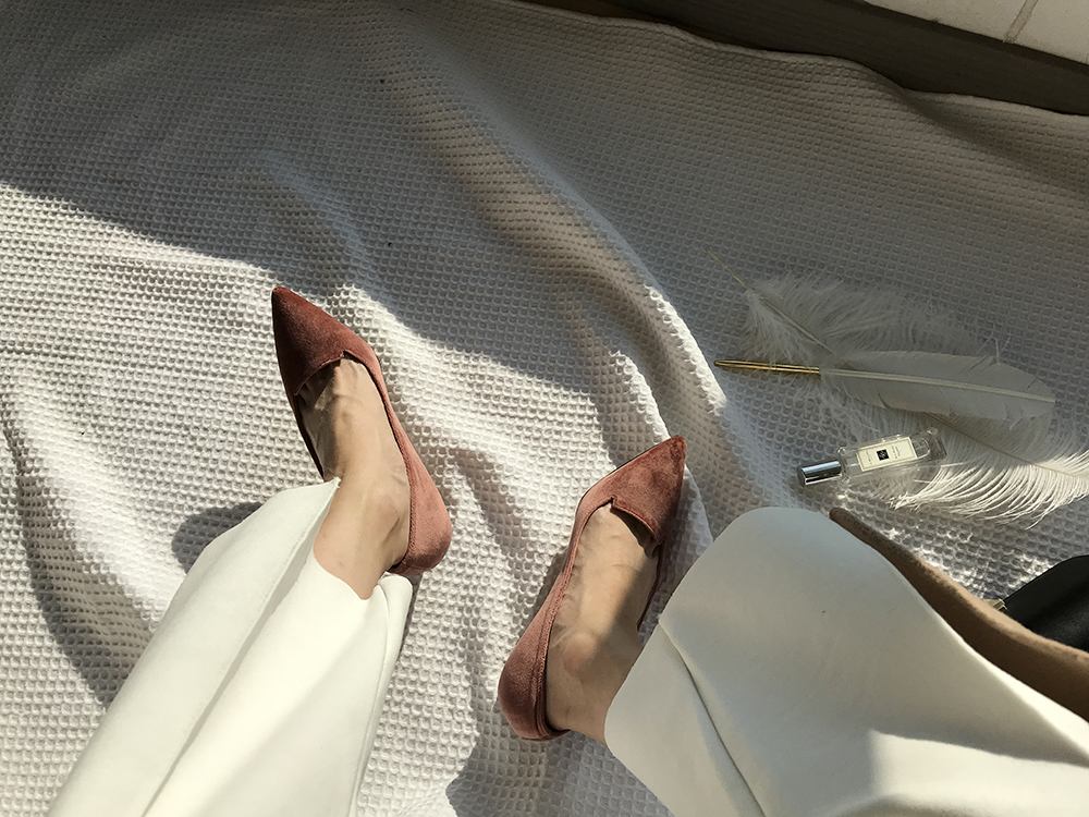 Velvet winter stiletto 5cm, 7cm middle heel shoes 