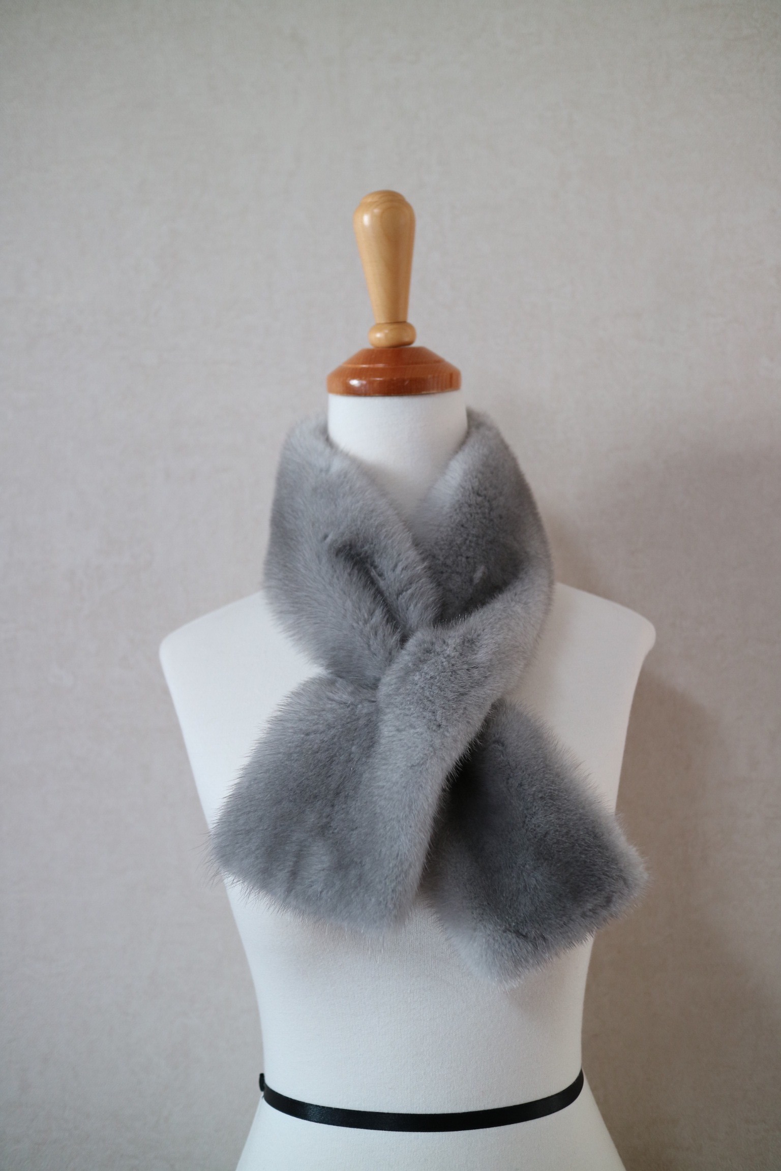 Full-face double-sided cross Sapphire mink muffler