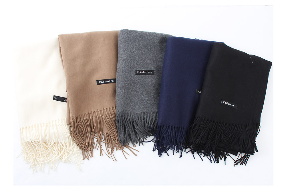 Cashmere scarf wool 100% Warm twenties woman Basic