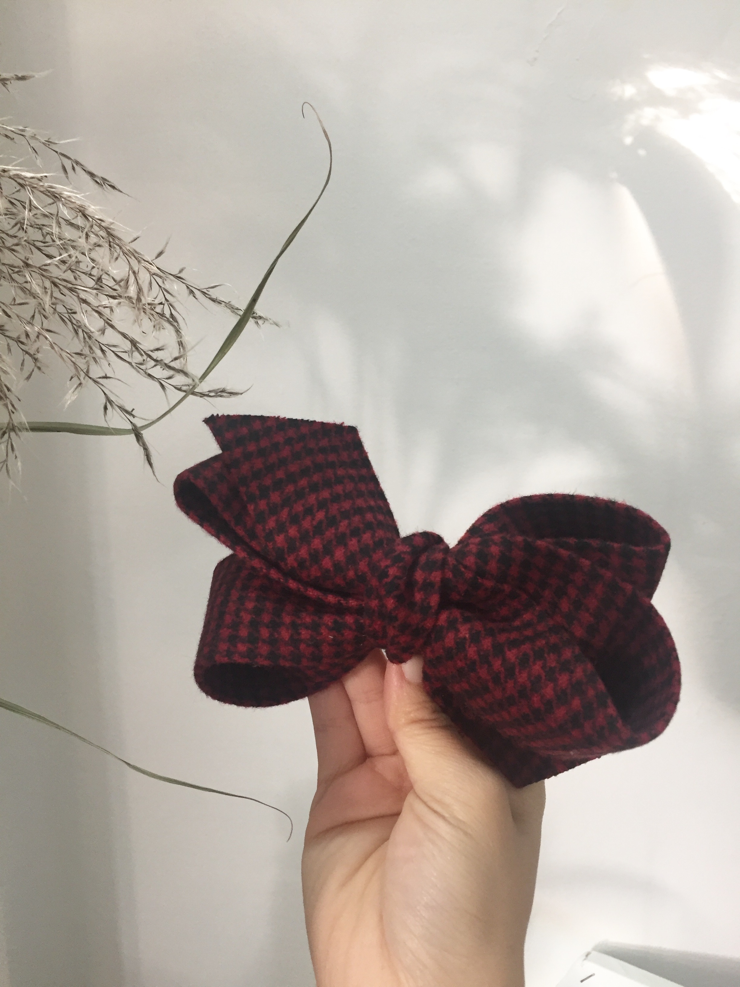 Hair Accessories Lambton wool check ribbon pin