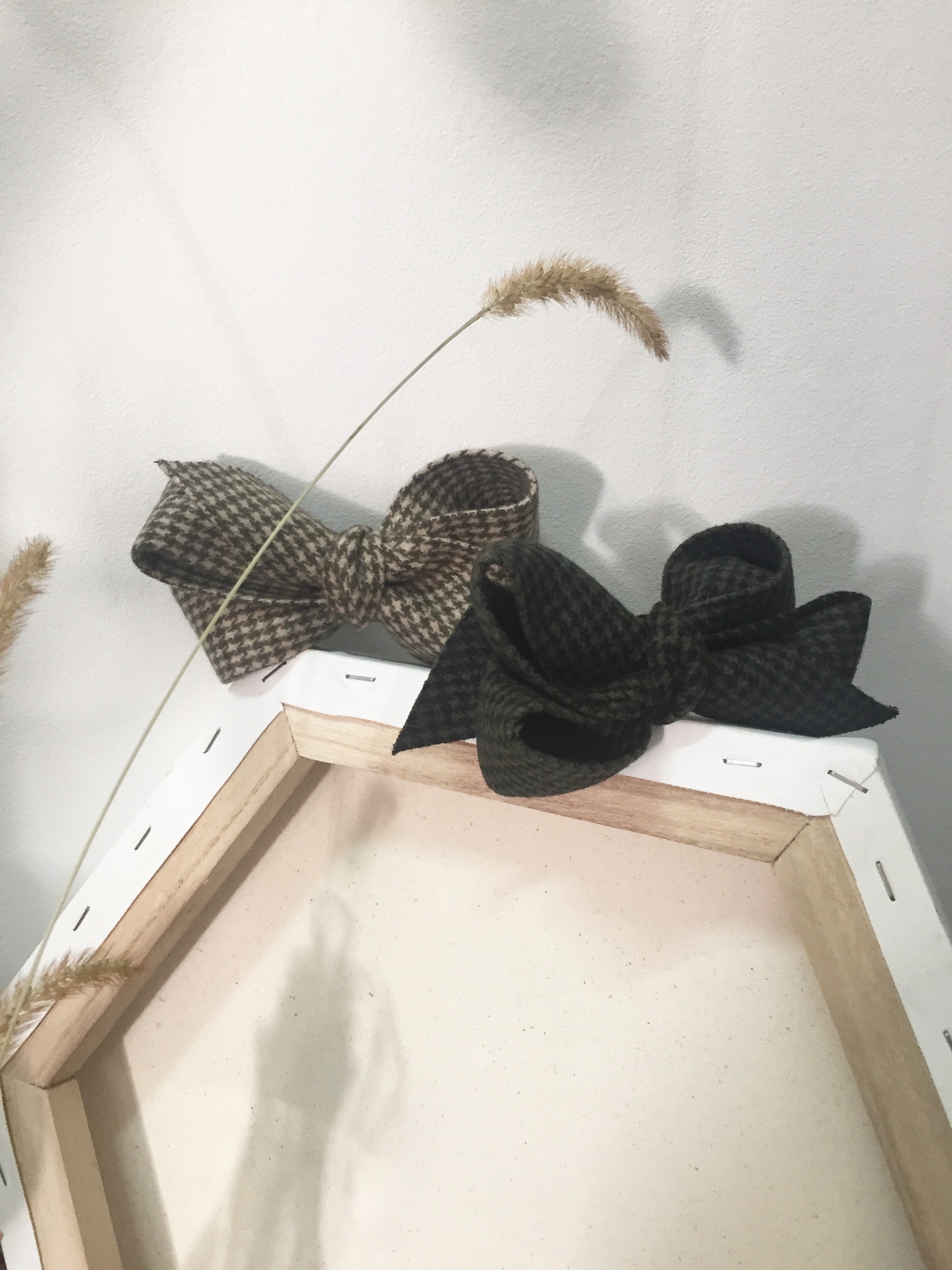 Hair Accessories Lambton wool check ribbon pin