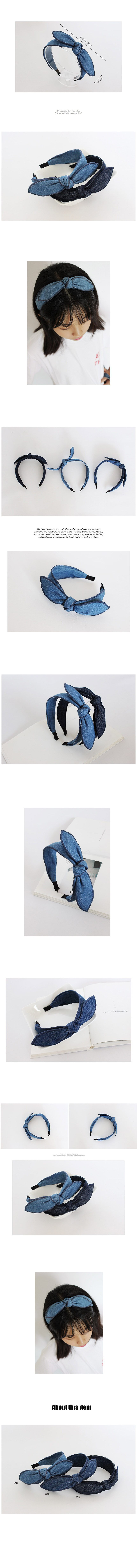 Hair Accessories Denim Ribbon Wire Hair Band Warpe