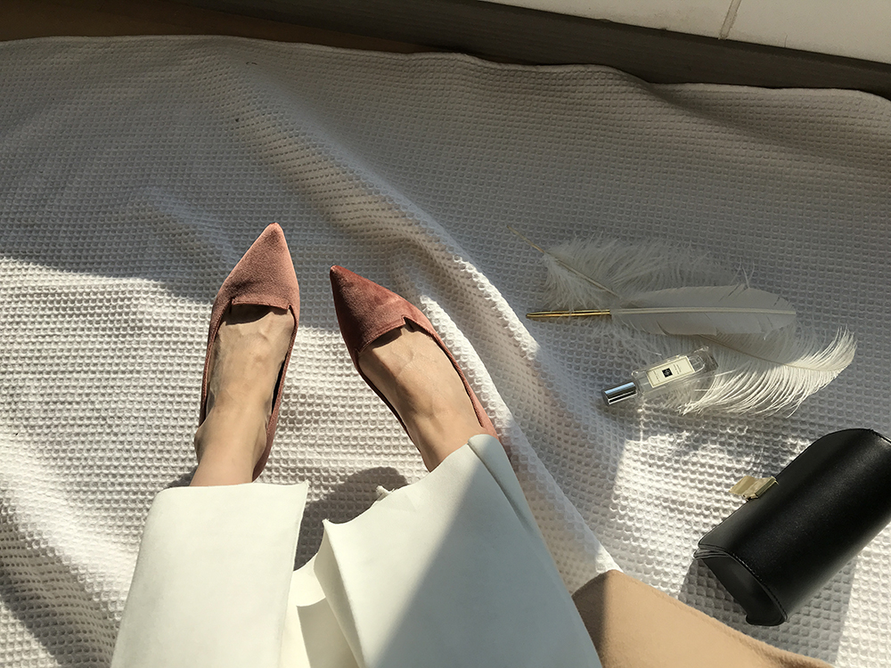 Velvet winter stiletto 5cm, 7cm middle heel shoes 