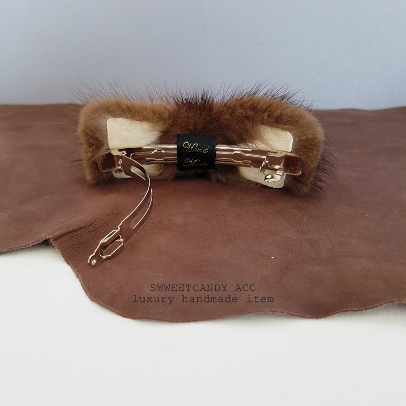 Hair Accessories Lovely Mink Ribbon Auto Pin Sweet