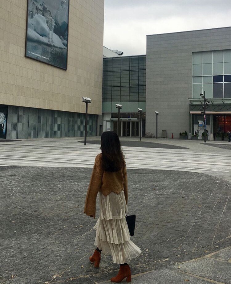 Chiffon Canvas Long Skirt tnlvs tnlvhstmzjxm tnlvh