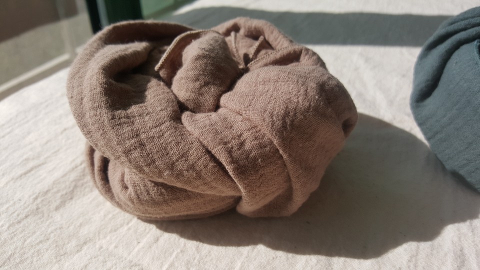 Yoru gauze cotton scarf infant double hairpin Mari