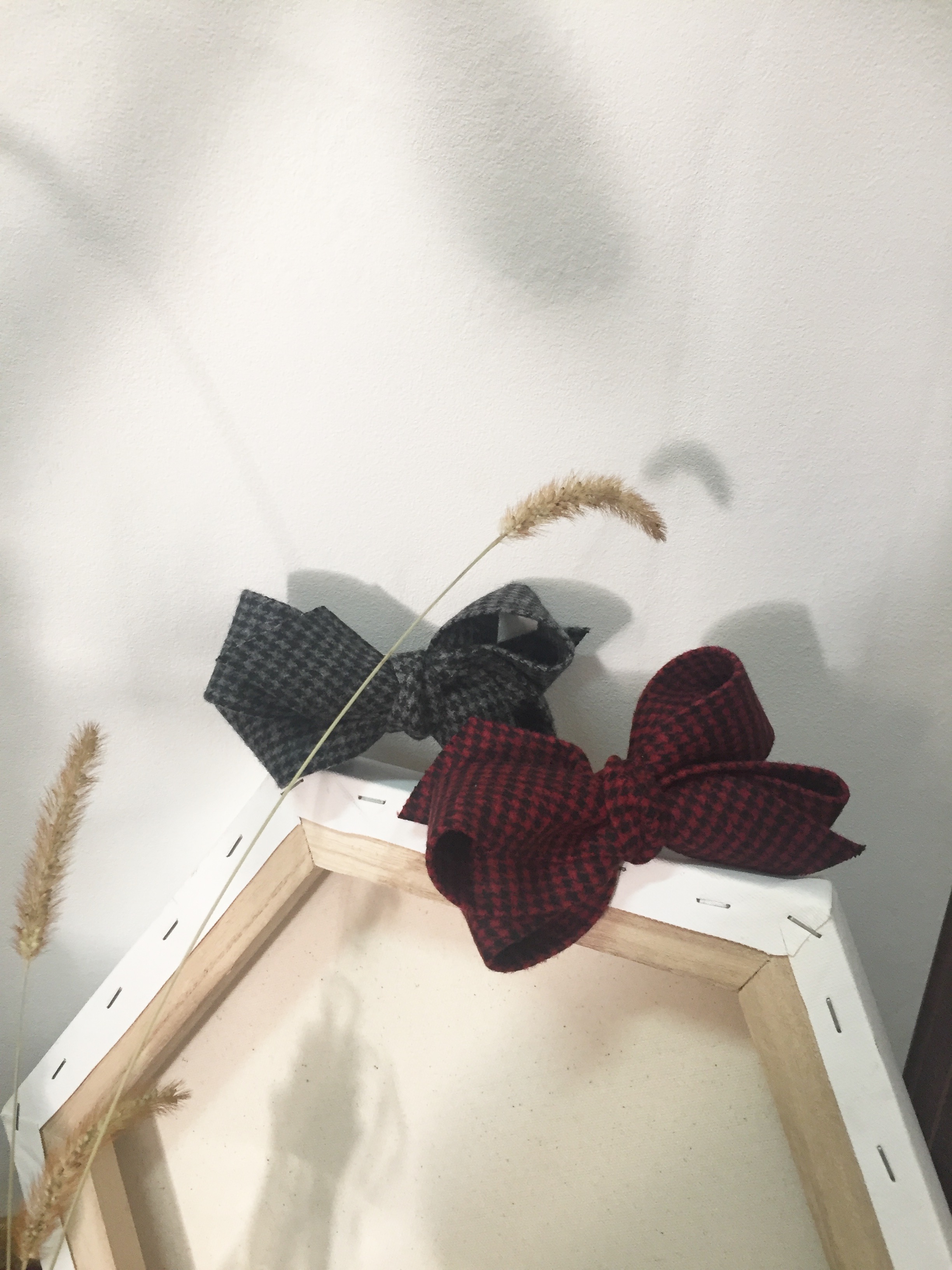 Hair Accessories Lambton wool check ribbon pin