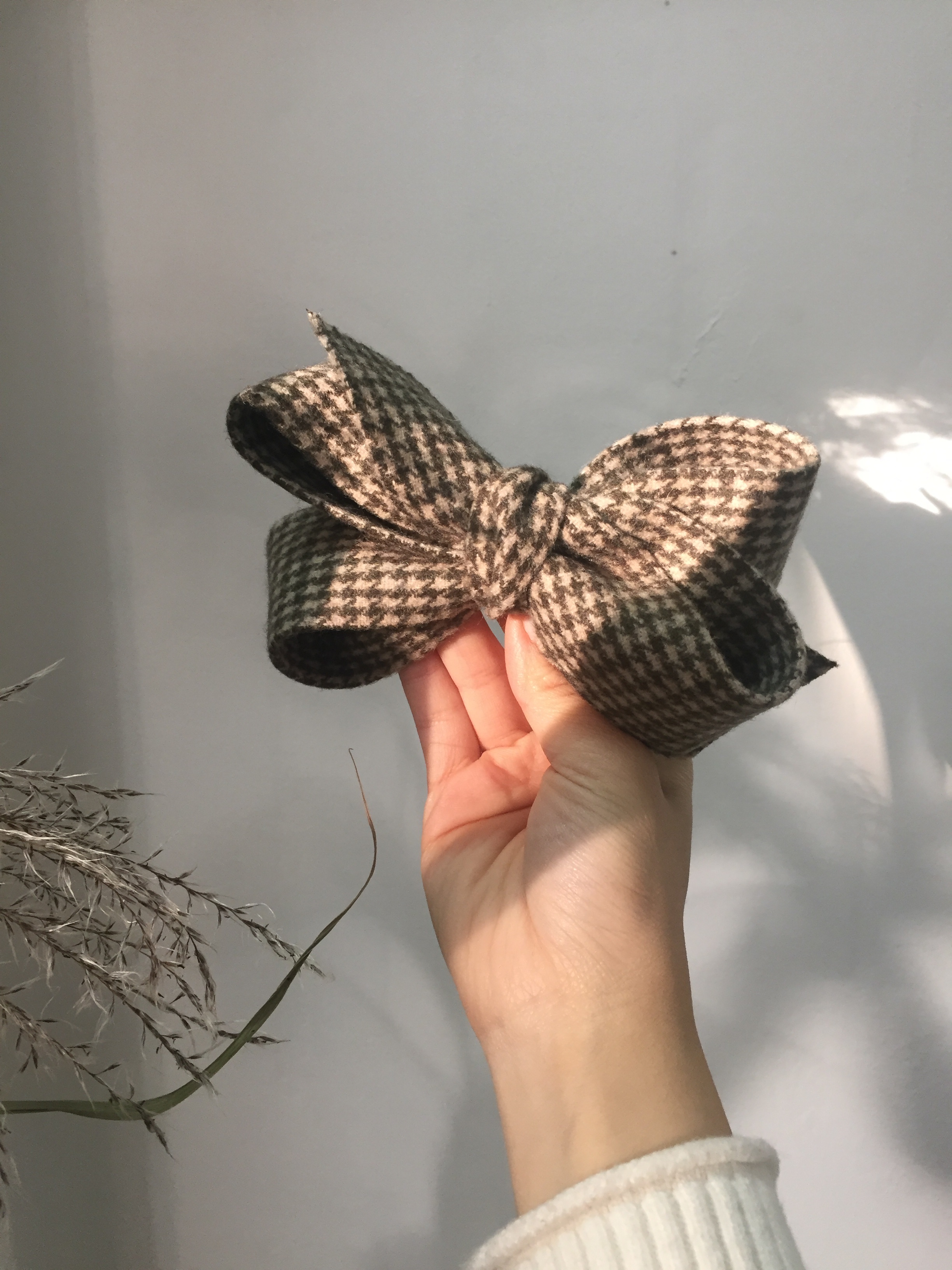 Hair Accessories Lambton wool check ribbon pin