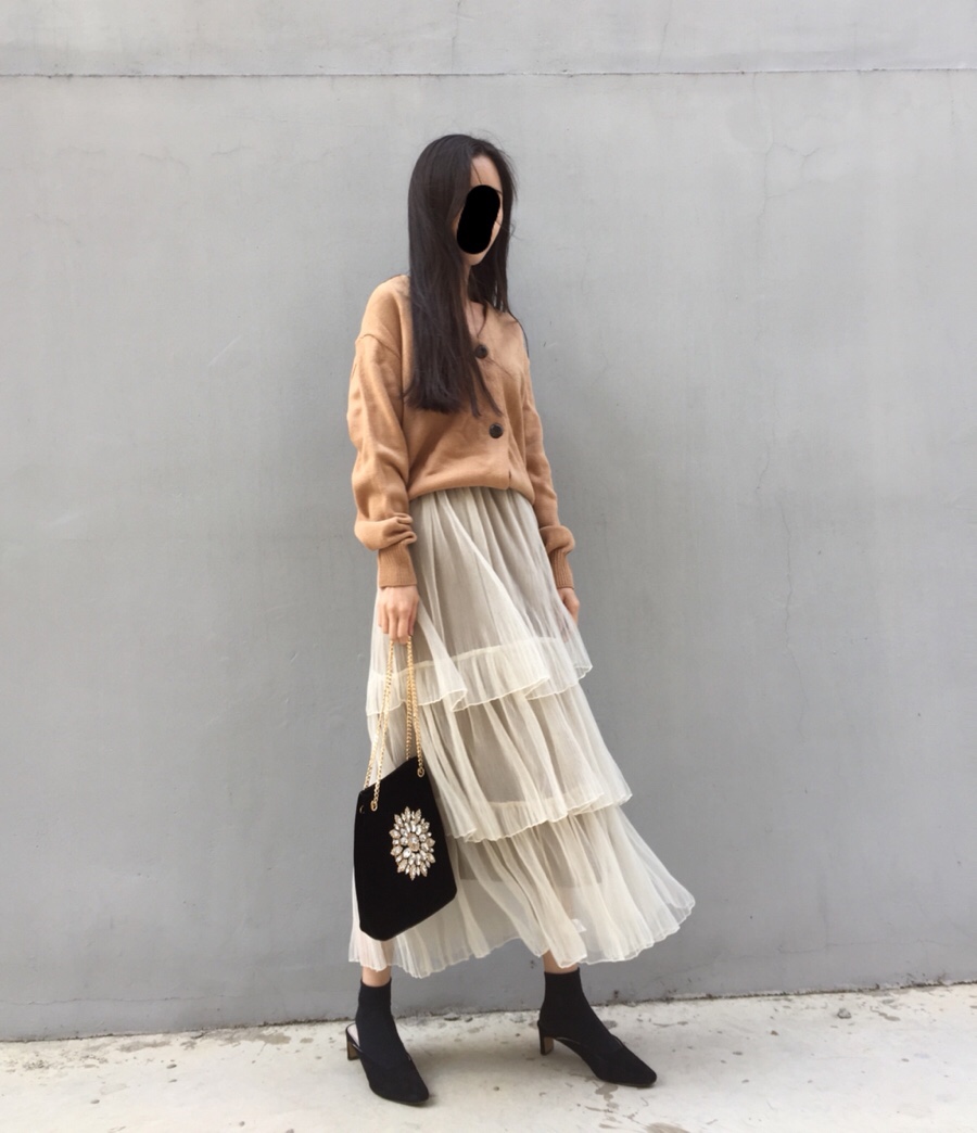 Chiffon Canvas Long Skirt tnlvs tnlvhstmzjxm tnlvh
