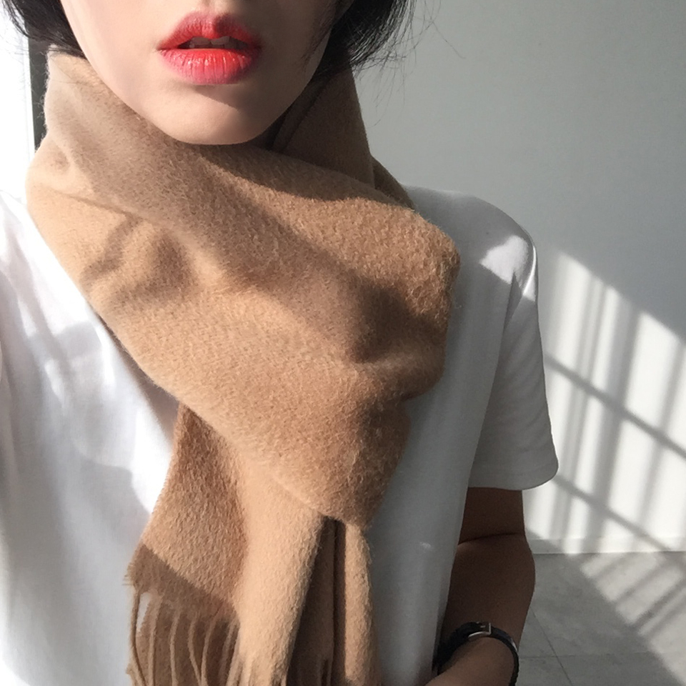 100% muffler 5color wool 100 acne wool shawl woman