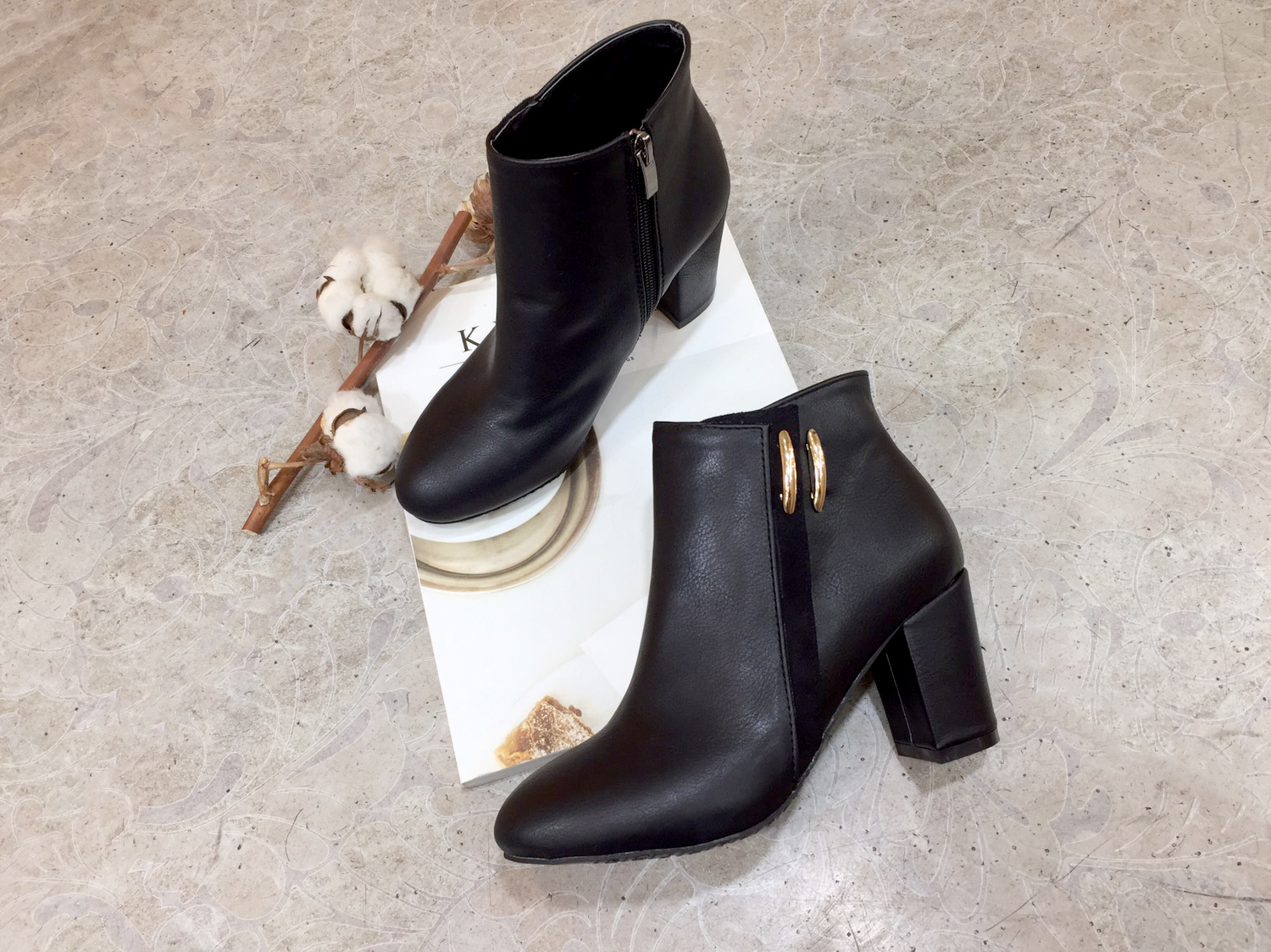 7cm Eyes Feet Comfortable Suede Leather Combinatio