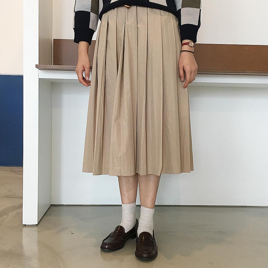 Vivegir Fall Winter Pleated Bohemian Skirt Navy, B