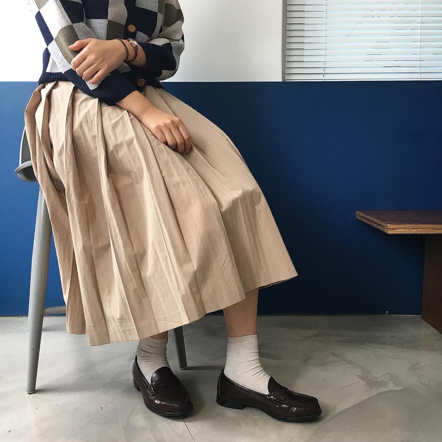 Vivegir Fall Winter Pleated Bohemian Skirt Navy, B