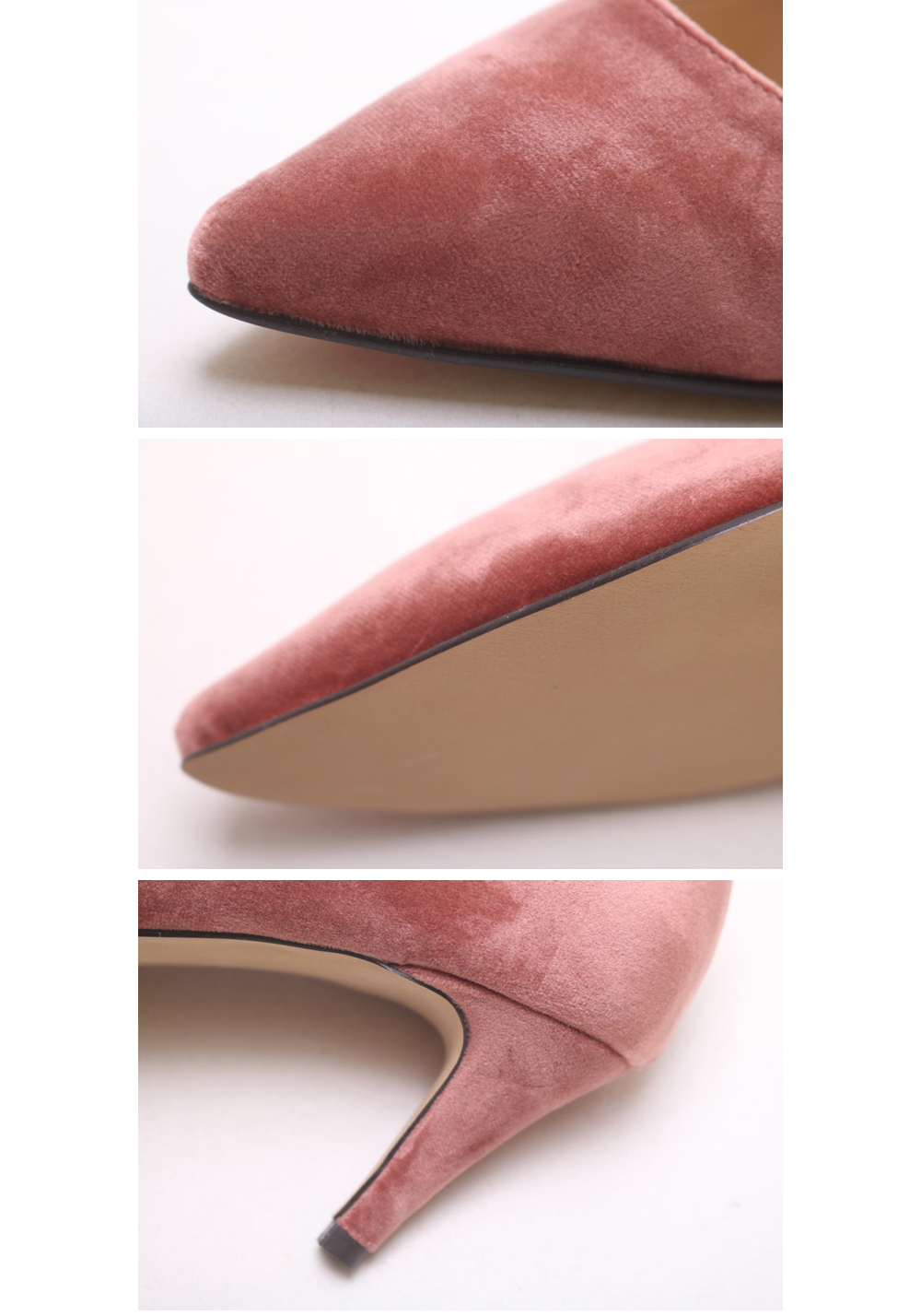 Velvet winter stiletto 5cm, 7cm middle heel shoes 
