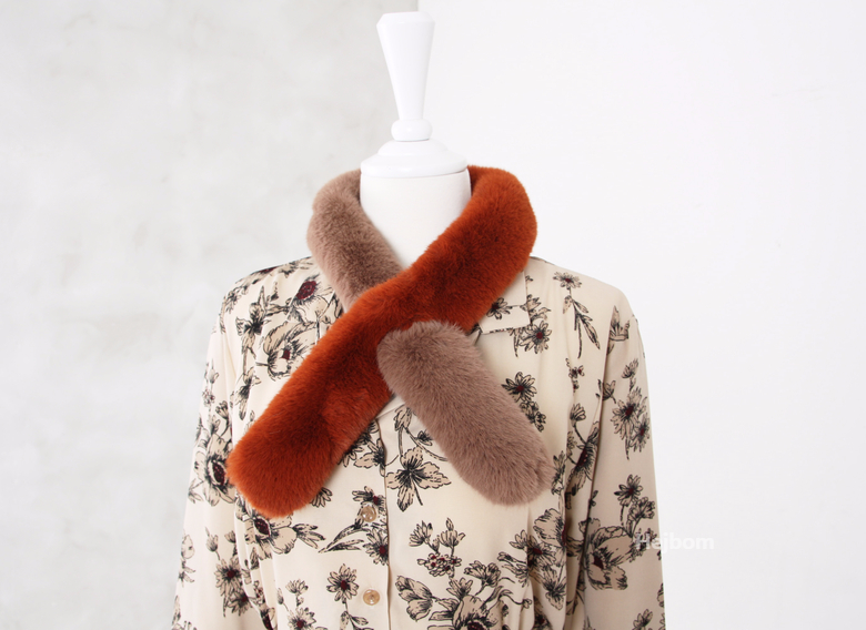 Petite Fake color scarf 7color muffler mini eco-fr