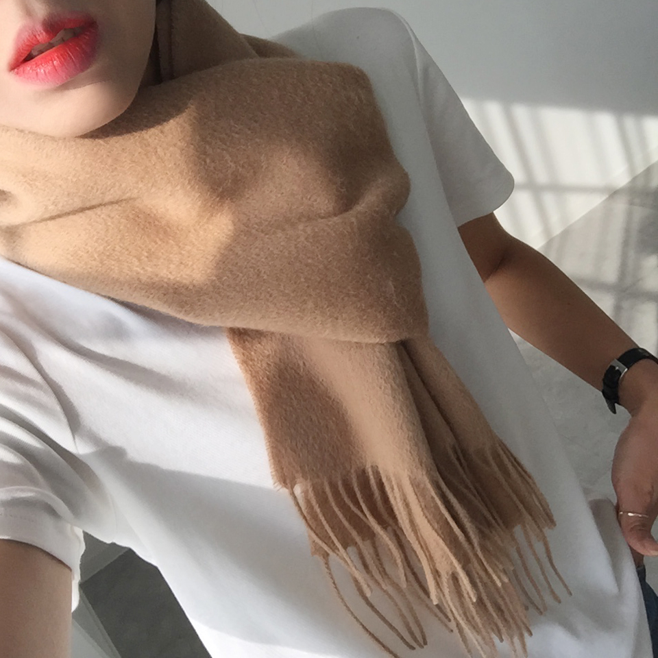 100% muffler 5color wool 100 acne wool shawl woman