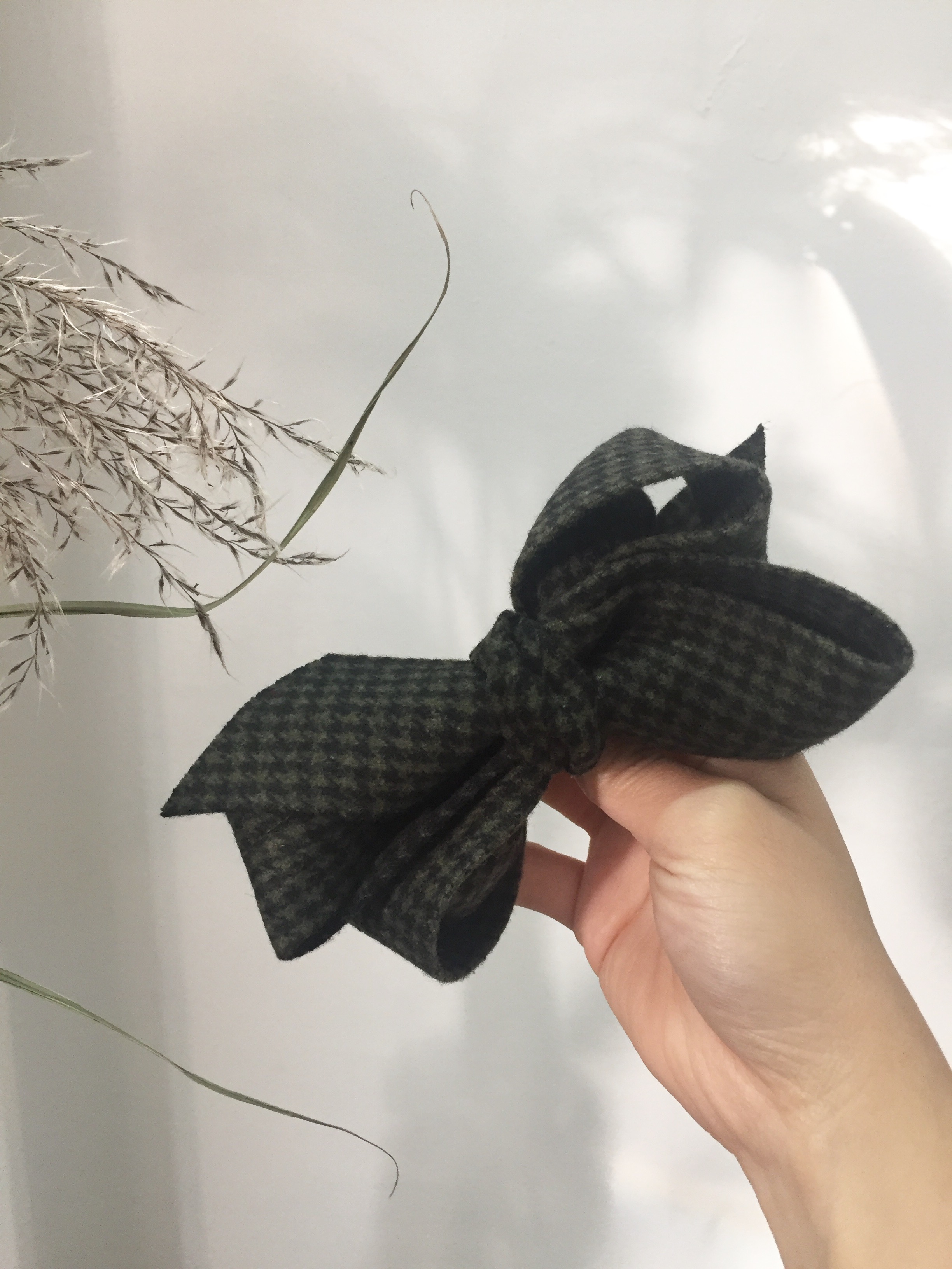 Hair Accessories Lambton wool check ribbon pin