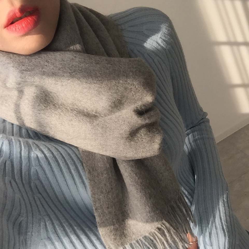100% muffler 5color wool 100 acne wool shawl woman