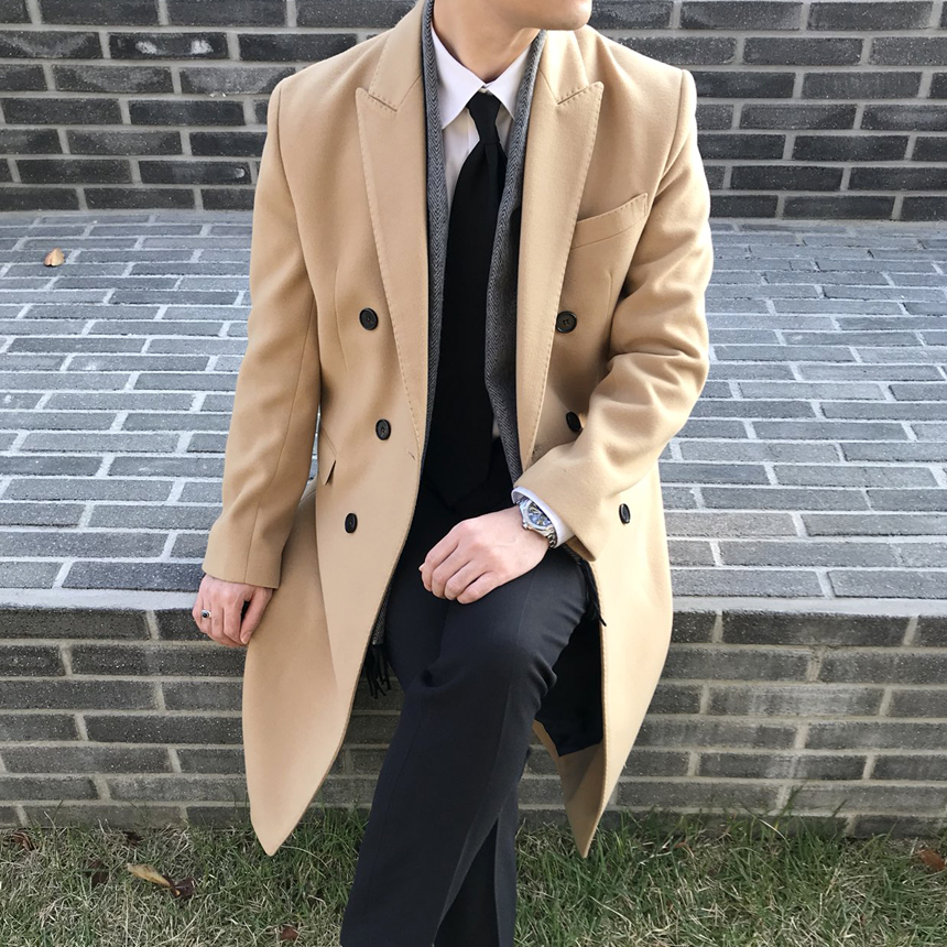 lapel touch muffler men shawl winter classic