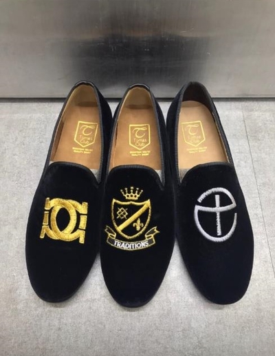 Embroidered velvet shoes Luxurious, luxurious, sty