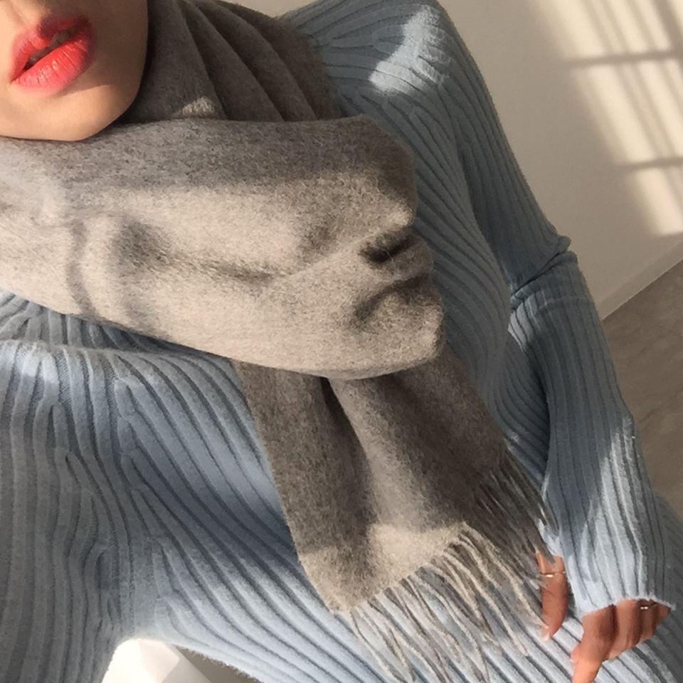 100% muffler 5color wool 100 acne wool shawl woman