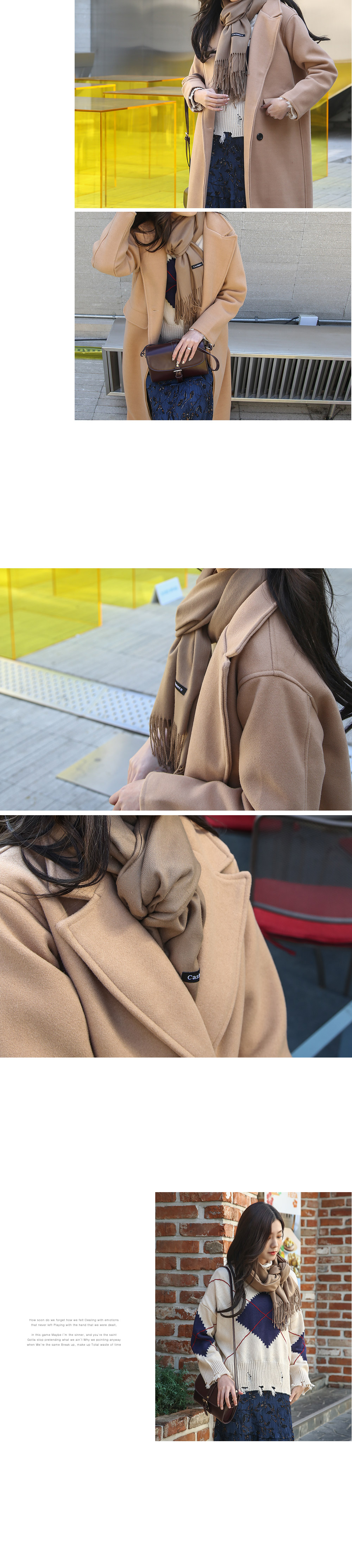 Cashmere scarf wool 100% Warm twenties woman Basic
