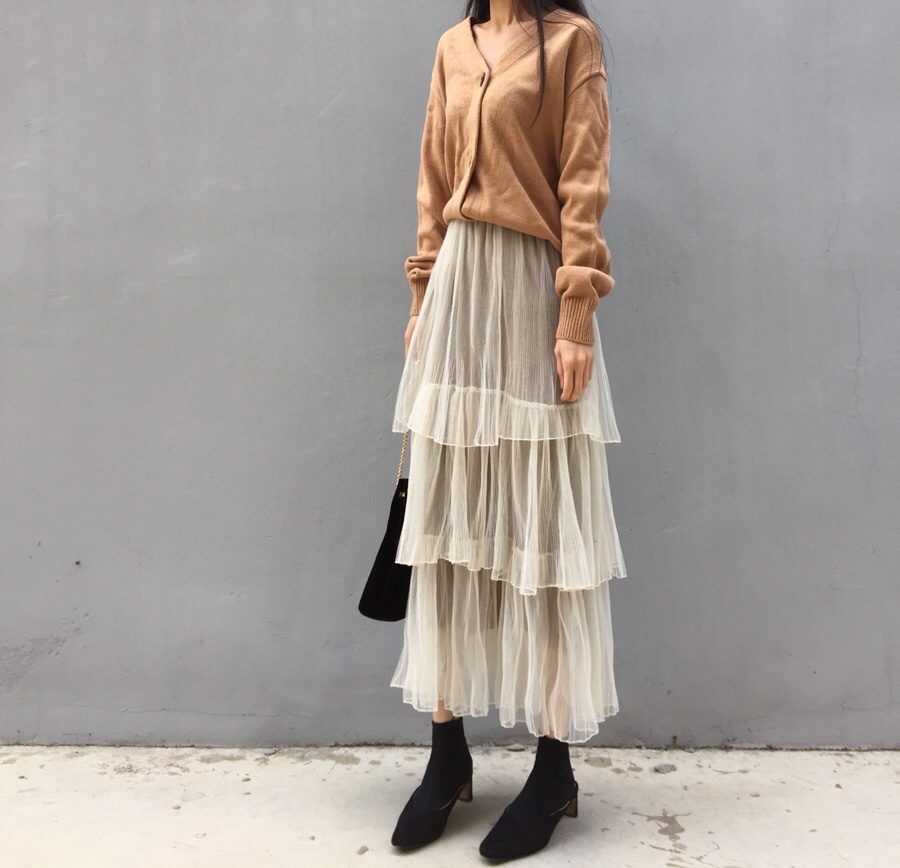Chiffon Canvas Long Skirt tnlvs tnlvhstmzjxm tnlvh