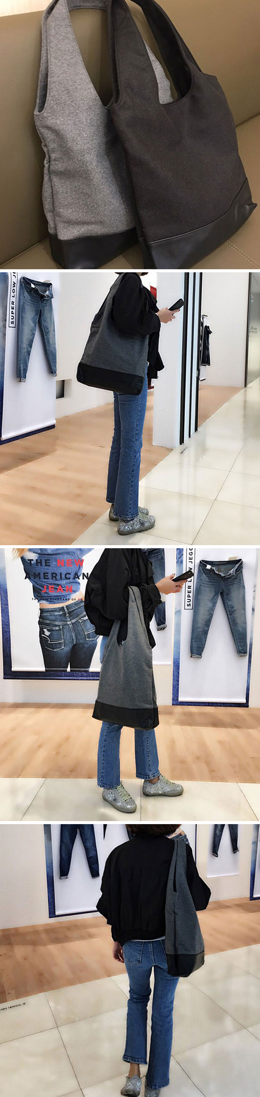 Wool Winter Eco Bag Unisex Shoulder Bag Light Casu