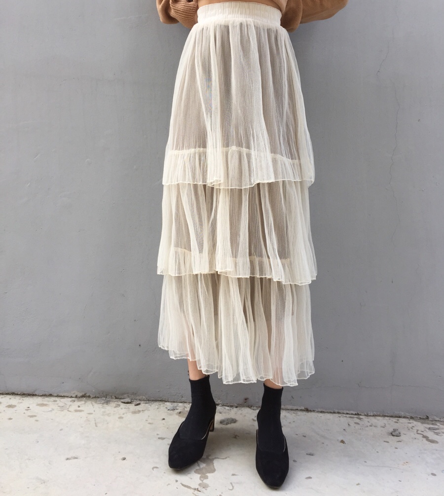 Chiffon Canvas Long Skirt tnlvs tnlvhstmzjxm tnlvh