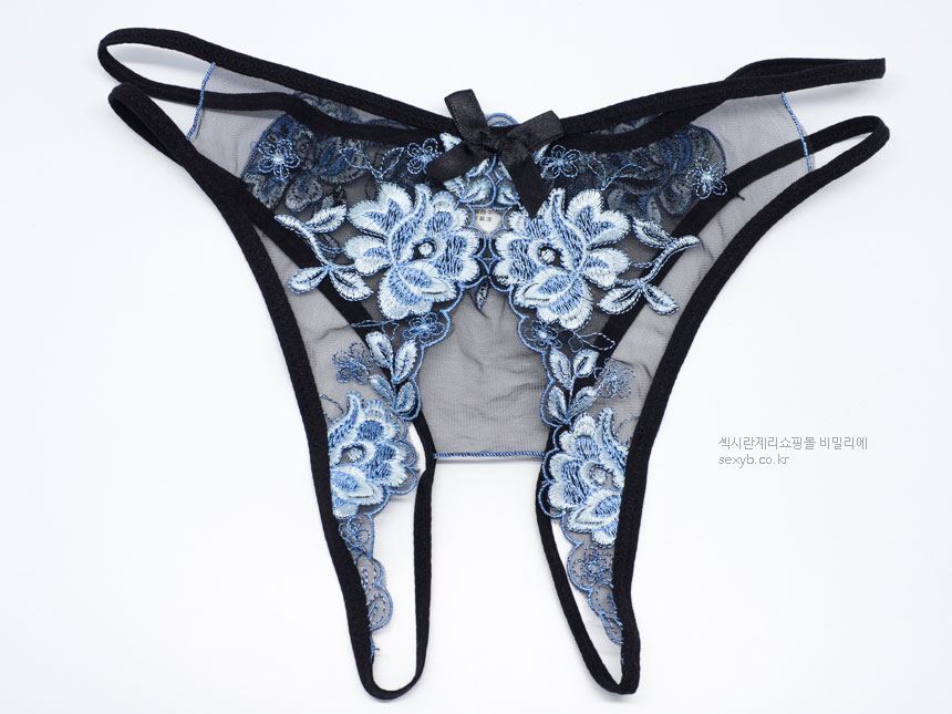 Women Underwear p4039bl blue rose clear see-throug
