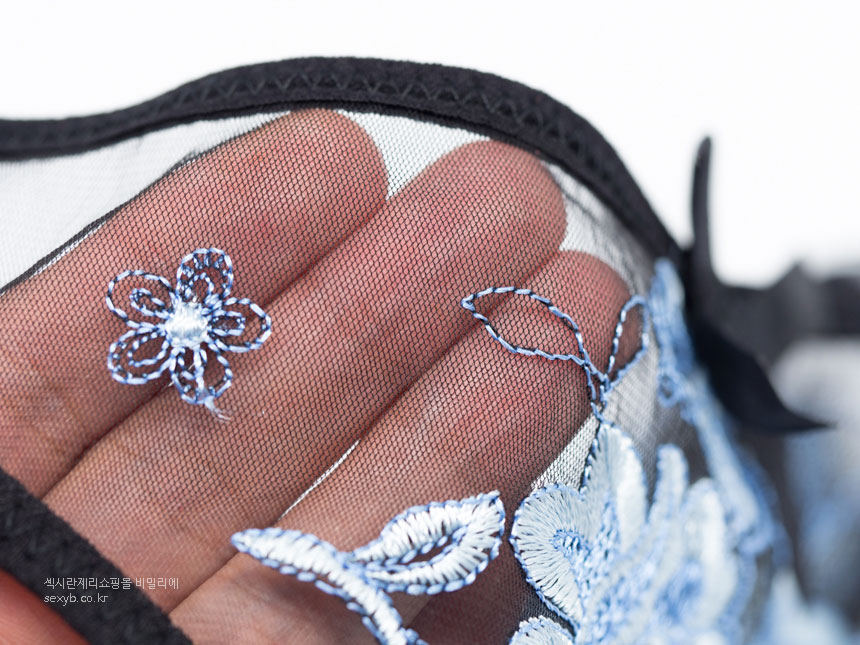 Women Underwear p4039bl blue rose clear see-throug